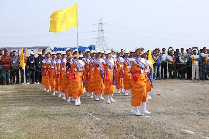 guard of honour march to President Toren Boro