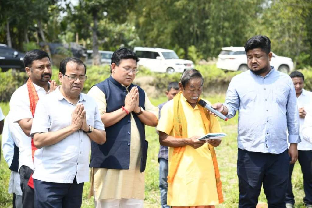 CEM Pramod Boro lays foundation stone for community training centre pic 3