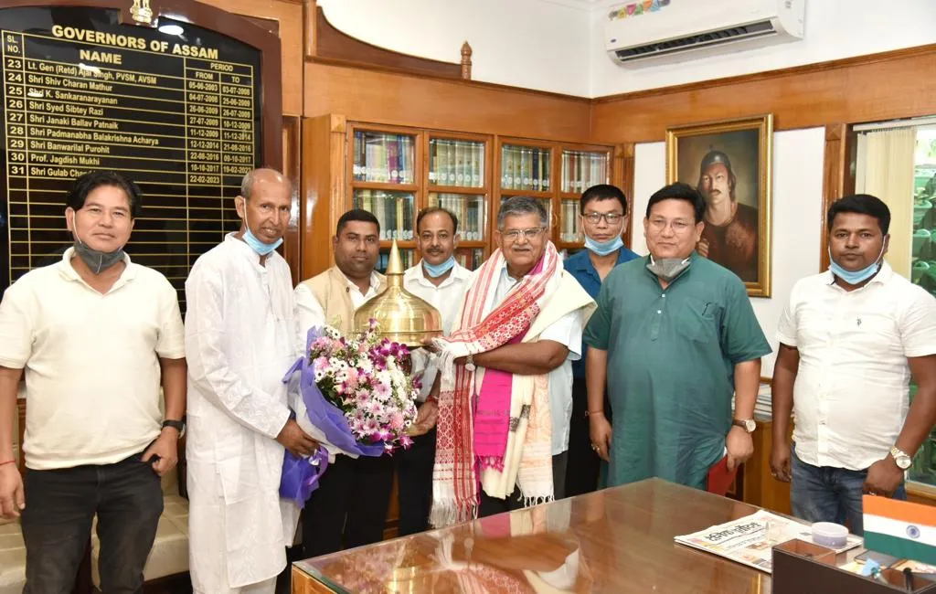 six member delegation team from BTR region led by CEM Pramod Boro met governor Kataria