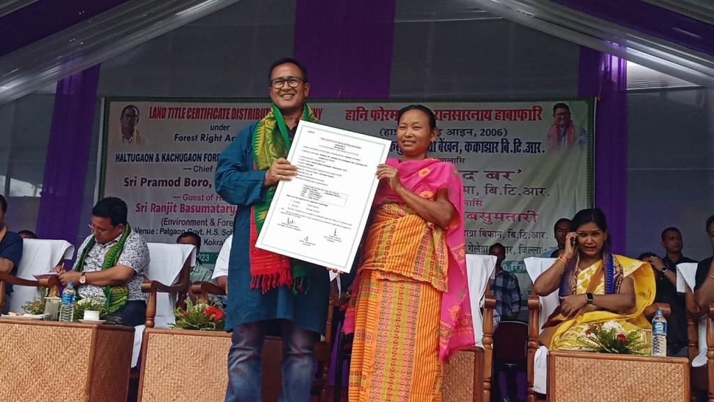 CEM Pramod Boro distributes Land Title Certificates in Kokrajhar 3