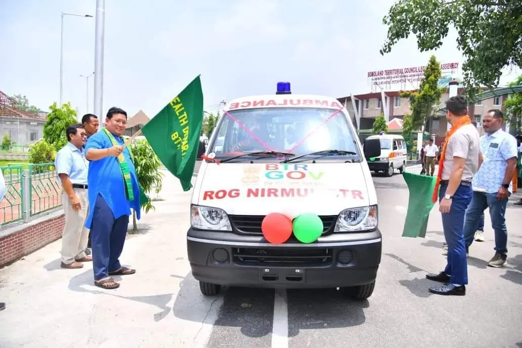 Ambulances & Sarga Yatra distributes in Kokrajhar