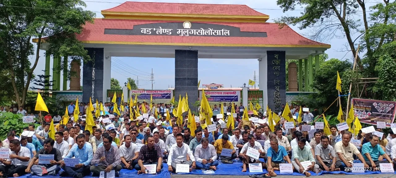 ABSU stage protest demonstration in Bodoland University