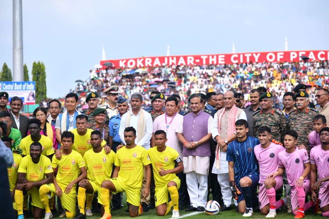 Defence Minister Rajnath Singh inaugurated the Durand Cup in Kokrajhar 3