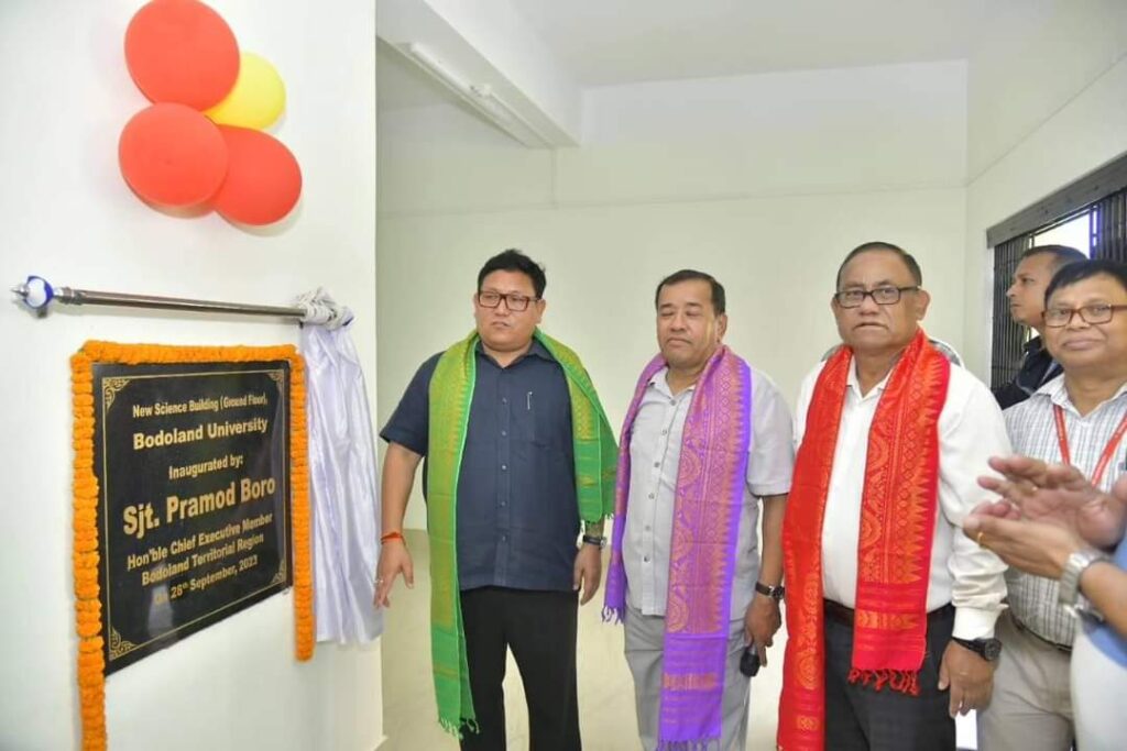 CEM Pramod Boro inaugurates Science Building at Bodoland University