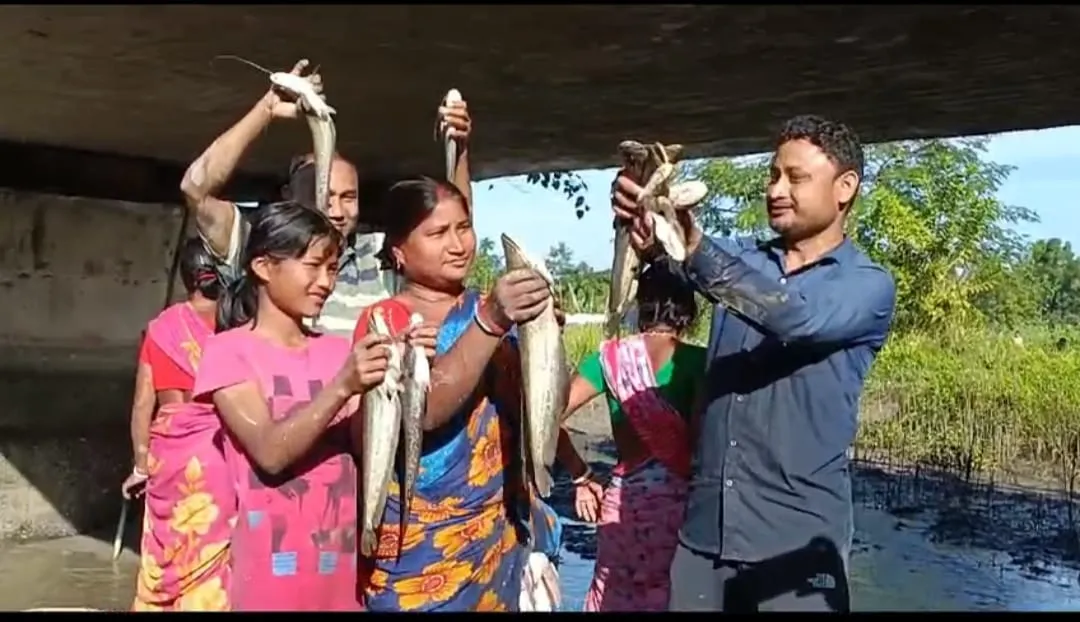 Community fishing seemed like festivity in Kokrajhar