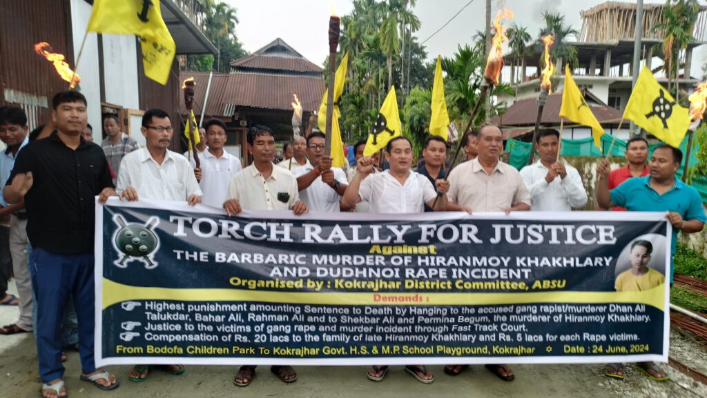 ABSU stages torch rally seeking justice in Kokrajhar 1