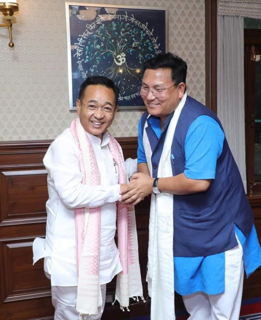 CEM Pramod Boro visits Sikkim CM Tamang 2