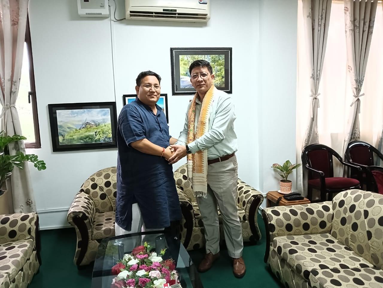 CEM Pramod Boro meets Mizo education minister 