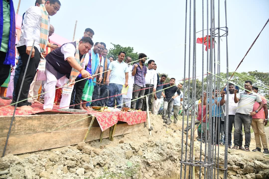 CEM Pramod Boro lays foundation stone for Sujit Narzary Memorial Park in Kokrajhar